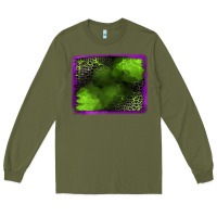 Army Green leopard halloween background Long Sleeve Tee - Jasminsmagicworld