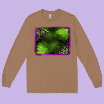 Leopard Halloween Background Long Sleeve Tee Designed By Jasminsmagicworld
