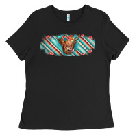 Black cow floral Ladies Tee - JahusDesignShop