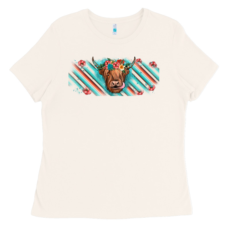 Cow Floral Ladies Tee by JahusDesignShop | Teevron