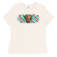 Bone cow floral Ladies Tee - JahusDesignShop