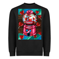 Black candy machine  with heart candies  air Heavyweight Sweatshirt - AdoDesignShop