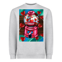Heather Grey candy machine  with heart candies  air Heavyweight Sweatshirt - AdoDesignShop