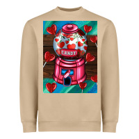 Mushroom candy machine  with heart candies  air Heavyweight Sweatshirt - AdoDesignShop