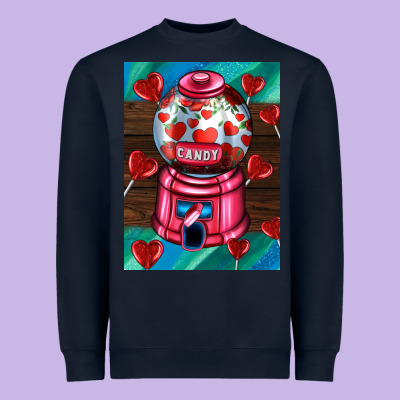 Candy Machine  With Heart Candies  Air Heavyweight Sweatshirt Designed By Adodesignshop