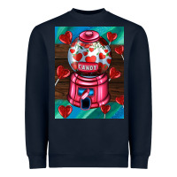 Navy candy machine  with heart candies  air Heavyweight Sweatshirt - AdoDesignShop