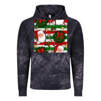 Cloud Black christmas  santa clause and ornaments seamless  pattern Vintage Hoodie - BundleAndBundleShop