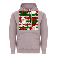 Vintage Zinc christmas  santa clause and ornaments seamless  pattern Vintage Hoodie - BundleAndBundleShop