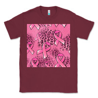 Burgundy breast cancer seamless pattern Classic Tee - Jasminsmagicworld