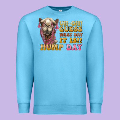 Guess What Day It Is Hump Day Camel Premium Sweatshirt Designed By Barkaloodesign