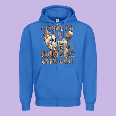 I Don't Do Winter Very Well Zipper Hoodie Designed By Maliassmallbusiness