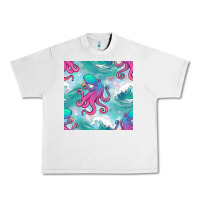 Lunar Rock ocean waves octopus seamless pattern Urban Heavy Tee - BundleAndBundleShop