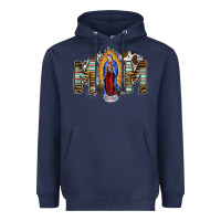 Navy mom virgin mary Heavyweight Hoodie - SublimationCraftShop