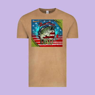 Reel Cool Dad Fishing Vintage Tee Designed By Jasminsmagicworld
