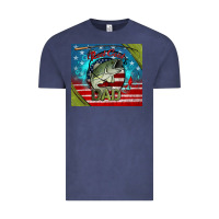 Vintage Denim reel cool dad fishing Vintage Tee - Jasminsmagicworld