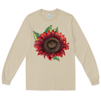 Mushroom procut red sunflower Long Sleeve Tee - LillyAllenDesigns