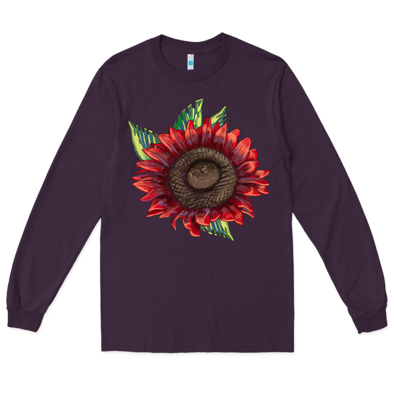 Procut Red Sunflower Long Sleeve Tee by LillyAllenDesigns | Teevron