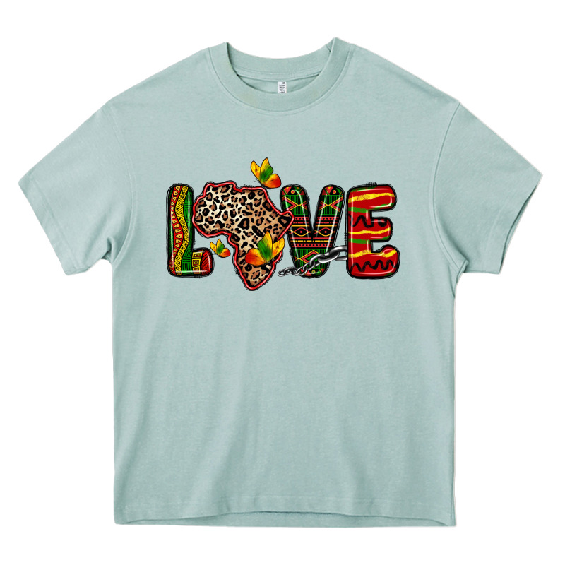 Love Africa Map Heavy Core Tee by Zillion Design Studio | Teevron