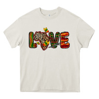 Cream love africa map Heavy Core Tee - Zillion Design Studio