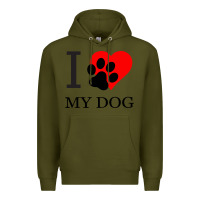 Army Green I My Dog Premium Hoodie - Bettercallsaul