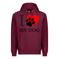 Burgundy I My Dog Premium Hoodie - Bettercallsaul