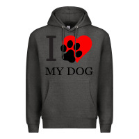Charcoal Heather I My Dog Premium Hoodie - Bettercallsaul