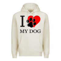 Oatmeal Heather I My Dog Premium Hoodie - Bettercallsaul