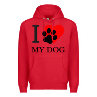 Red I My Dog Premium Hoodie - Bettercallsaul