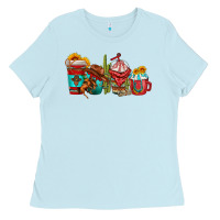 Baby Blue cowboy coffee cups Ladies Tee - texasbilliewilder