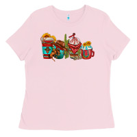 Bubblegum Pink cowboy coffee cups Ladies Tee - texasbilliewilder