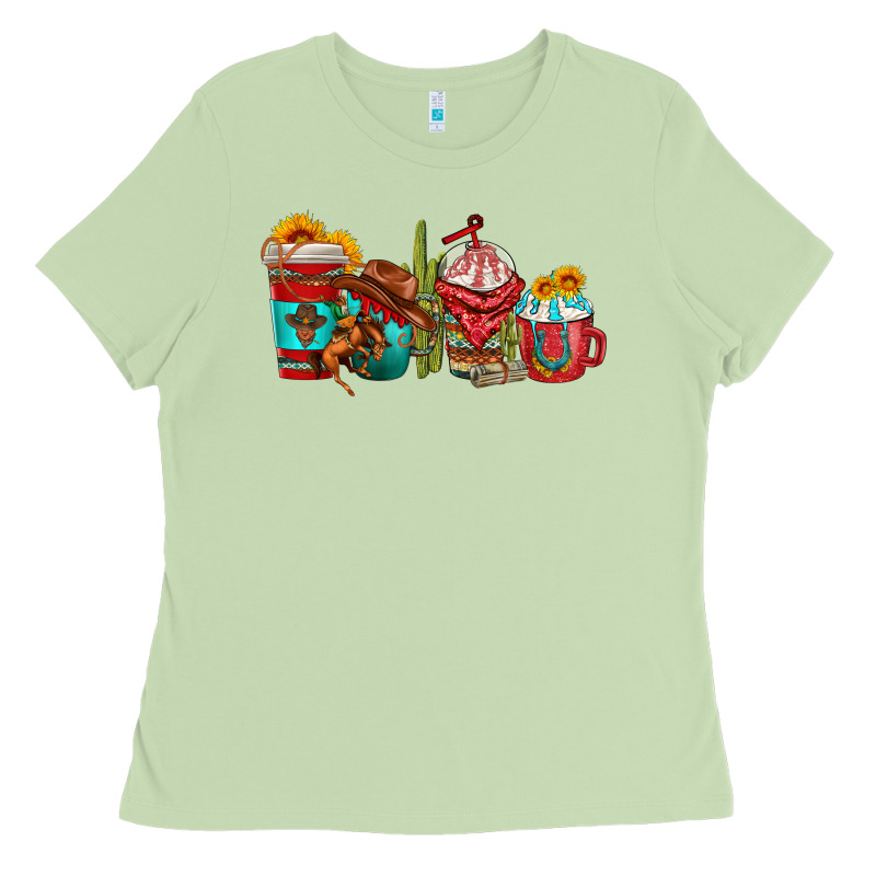 Cowboy Coffee Cups Ladies Tee by texasbilliewilder | Teevron