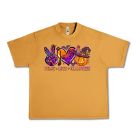 Peanut Butter peace love halloween Urban Heavy Tee - AdoDesignShop