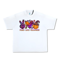 White peace love halloween Urban Heavy Tee - AdoDesignShop