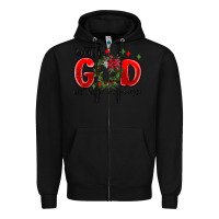 Black with god all things are possible Zipper Hoodie - MaliasSmallBusiness