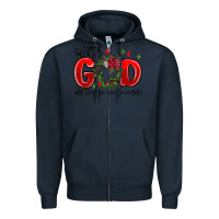 Navy with god all things are possible Zipper Hoodie - MaliasSmallBusiness