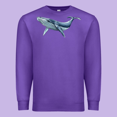 Humpback Whale Premium Sweatshirt Designed By Barkaloodesign