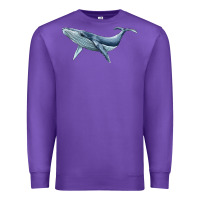 Purple humpback whale Premium Sweatshirt - BarkalooDesign