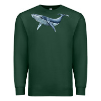 Sports Green humpback whale Premium Sweatshirt - BarkalooDesign