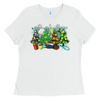 White leopard with tennis Ladies Tee - Zillion Design Studio