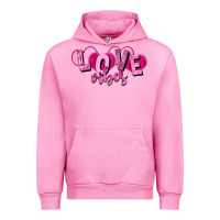 Fuchsia Pink Love vibes Valentine's Day Urban Hoodie - HowdyJamesFarm