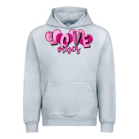 Heather Grey Love vibes Valentine's Day Urban Hoodie - HowdyJamesFarm