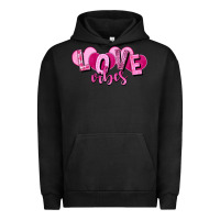 Pigment Black Love vibes Valentine's Day Urban Hoodie - HowdyJamesFarm