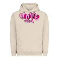 Pigment French Oak Love vibes Valentine's Day Urban Hoodie - HowdyJamesFarm
