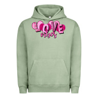Pigment Oil Green Love vibes Valentine's Day Urban Hoodie - HowdyJamesFarm