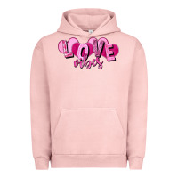 Pigment Salmon Love vibes Valentine's Day Urban Hoodie - HowdyJamesFarm