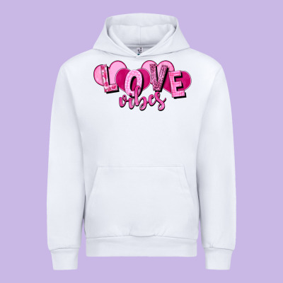 Love Vibes Valentine's Day Urban Hoodie Designed By Howdyjamesfarm