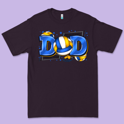 Dad Volleyball Premium Tee Designed By Zillion Design Studio