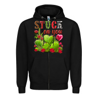 Black stuck on you Zipper Hoodie - NancyCooperArtShop