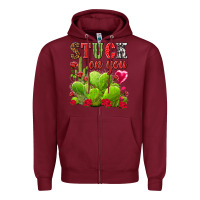 Burgundy stuck on you Zipper Hoodie - NancyCooperArtShop