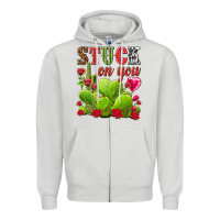 Dove Grey stuck on you Zipper Hoodie - NancyCooperArtShop
